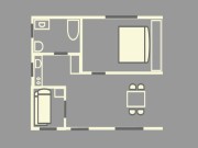Plan The Trianon simple 4 people AIR COND 20 sqm